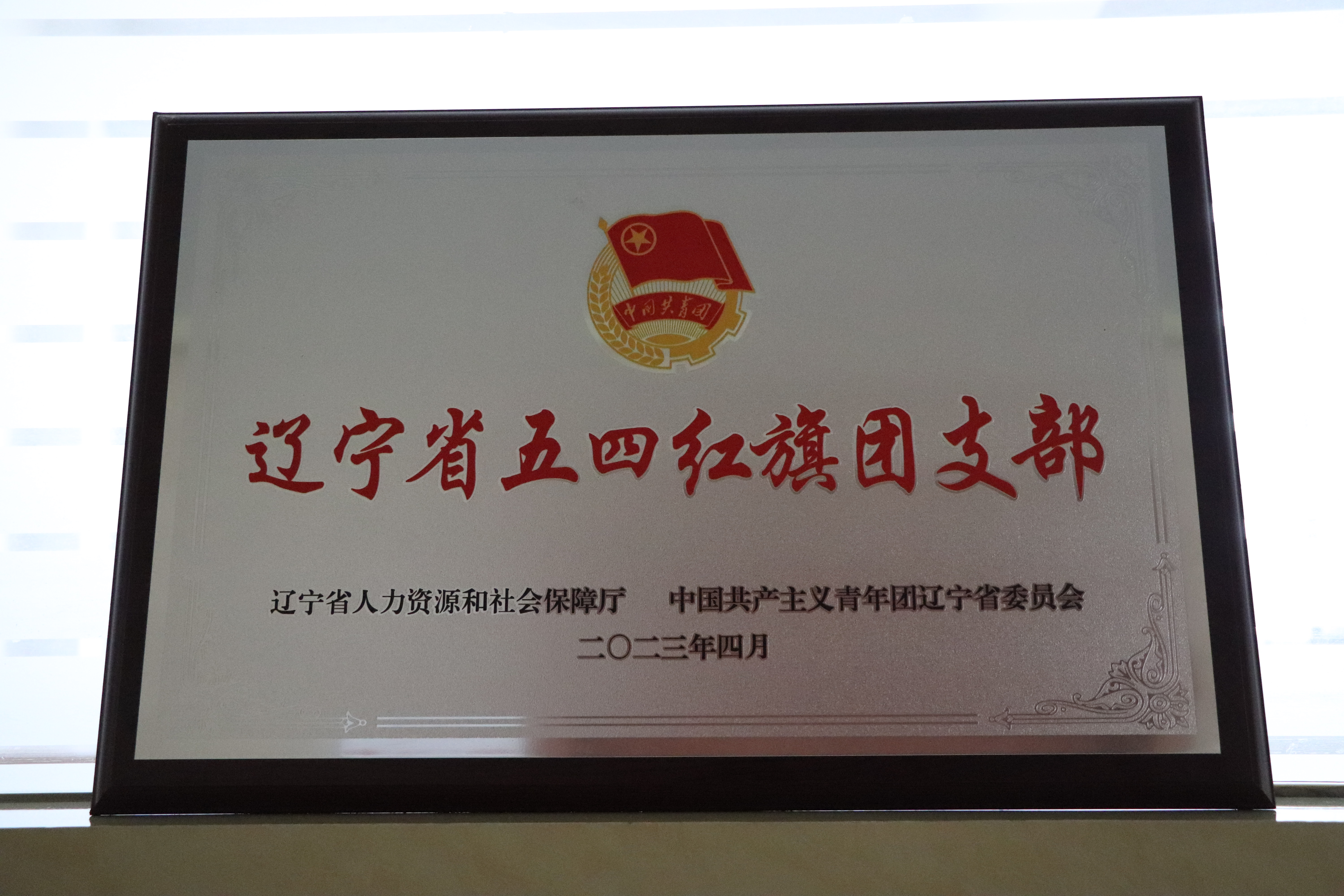 2023年4月 遼寧省人力資源和社會保障廳等 授予生產第一團支部-“遼寧省五四紅旗團支部”.JPG
